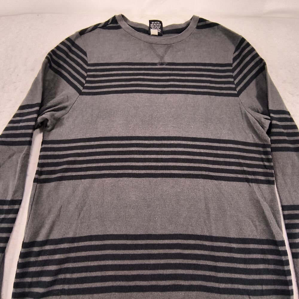 Tony Hawk Long Sleeve Crew Neck T Shirt Womens Size Large L Gray Black